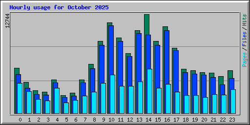 Hourly usage for October 2025