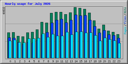 Hourly usage for July 2026