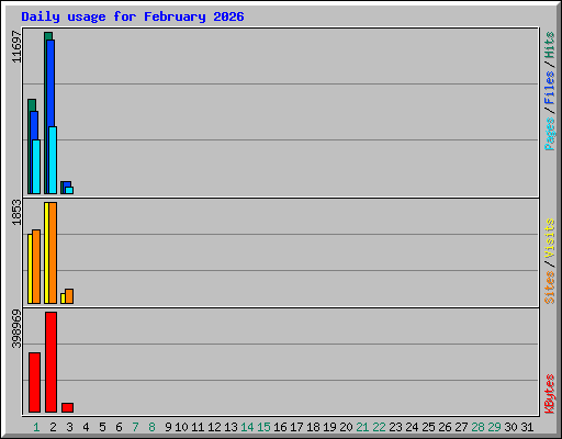 Daily usage for February 2026
