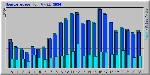 Hourly usage for April 2024