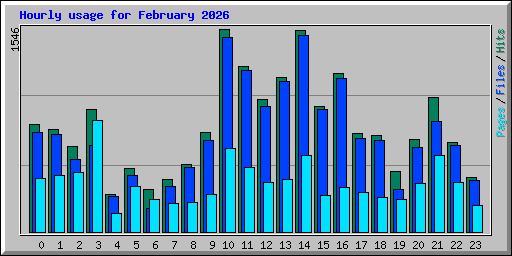 Hourly usage for February 2026