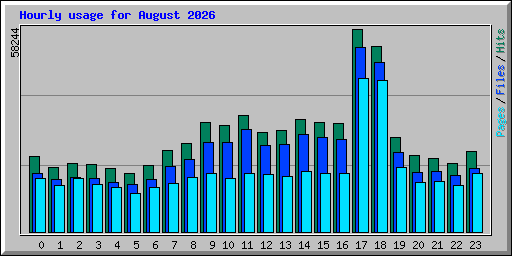 Hourly usage for August 2026